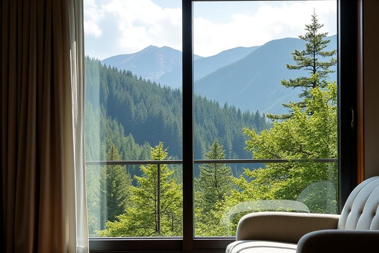 デラックスキングルーム、窓からの眺め