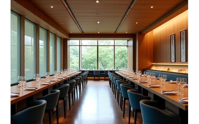 レストラン雪月花の洗練された内装